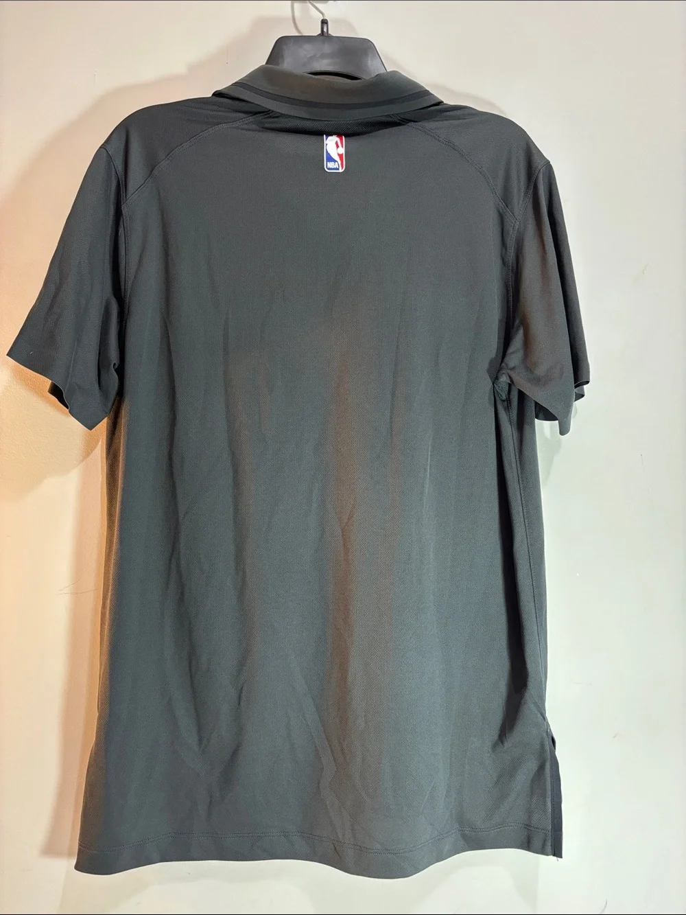 Jordan Black Charlotte Hornets Polo with White Jumpman. 0189